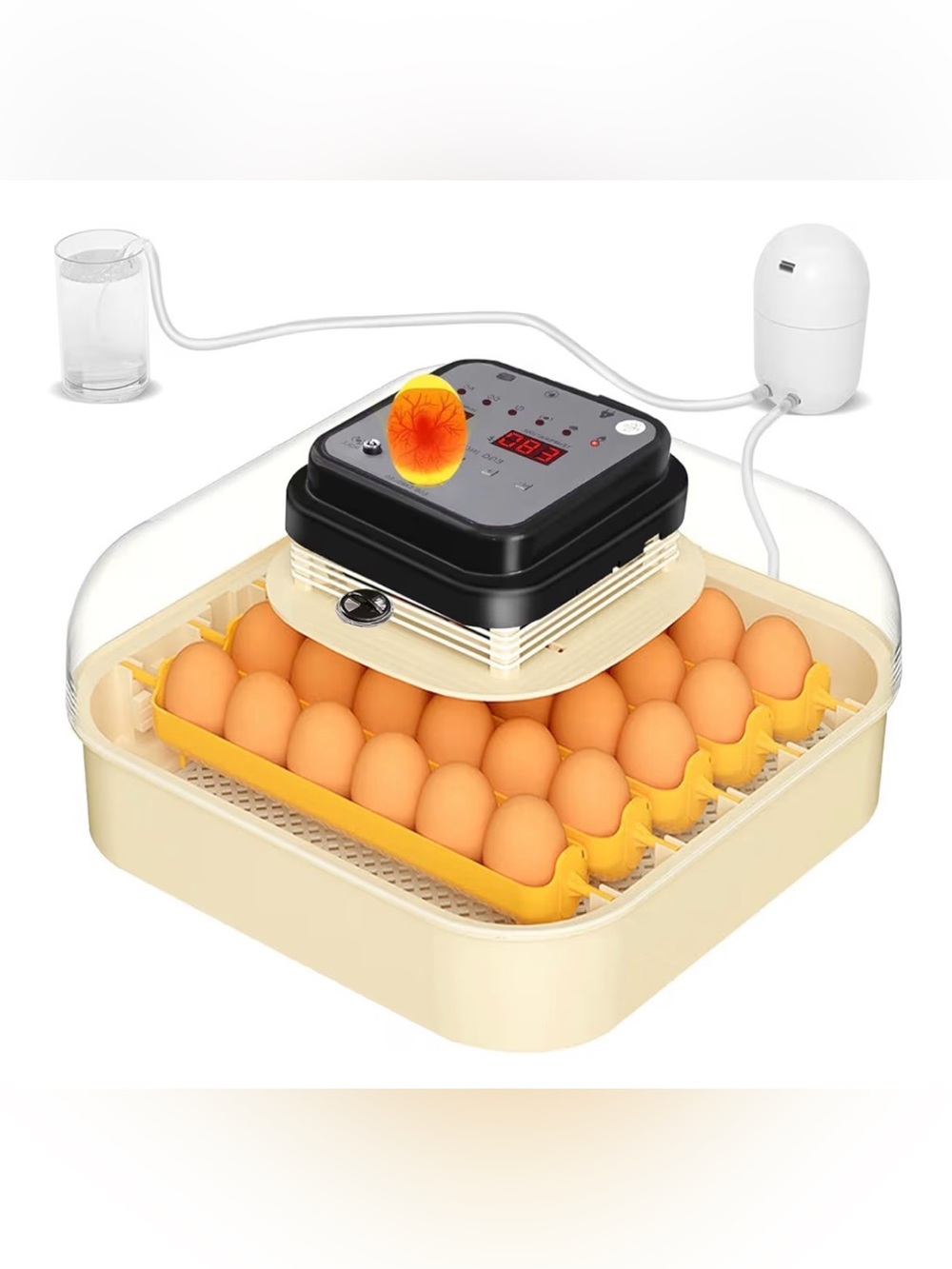 Automatic Egg Incubator with Egg Candler Temperature & Humidity Hatching Control